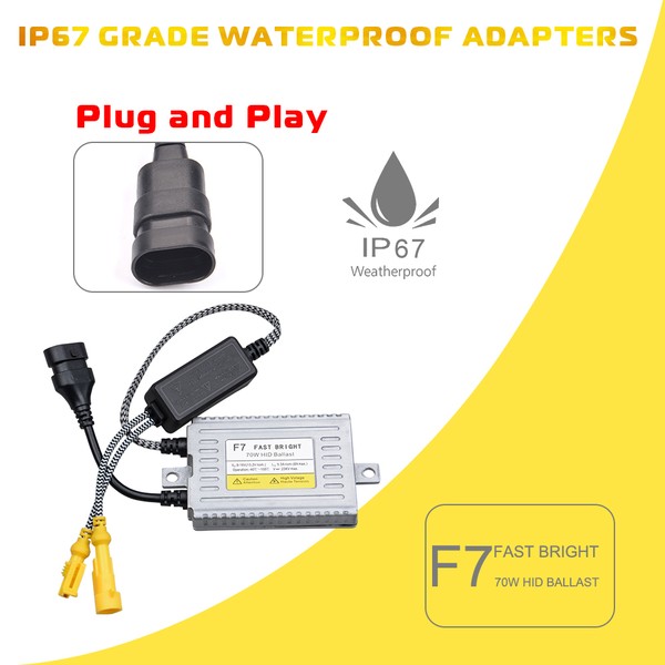 Kit Xénon H1 - 6000°K - 75W slim - Rally Cup - Conversion HID - La paire