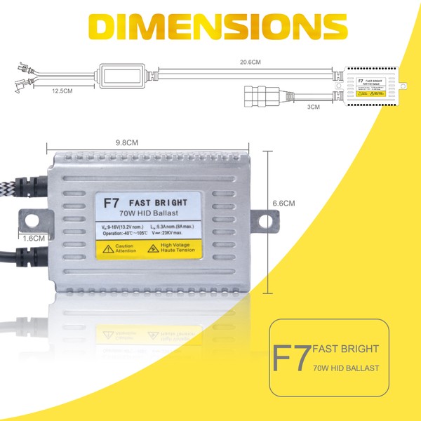 Kit xénon H3 - 6000°K - 75W slim - Rally Cup - Conversion HID - La paire