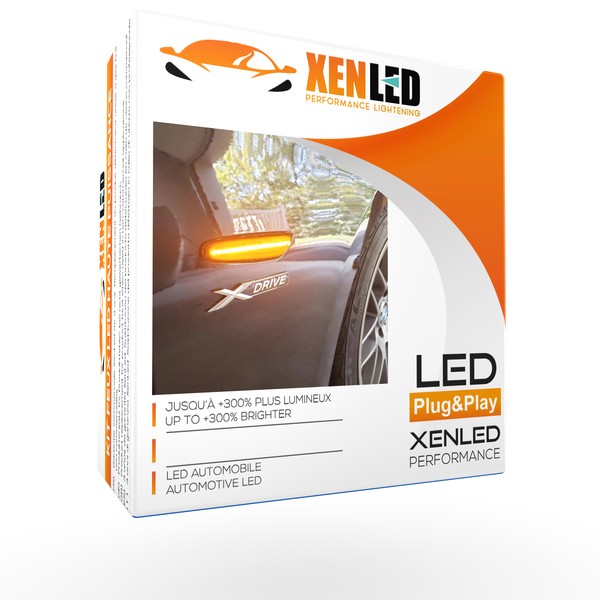 2x Clignotants LED BMW Serie 1 E81 E82, 3 E46 E90 E91 E92, 5 E60 E61, X1 E84 X3 E83 - Clair - La paire
