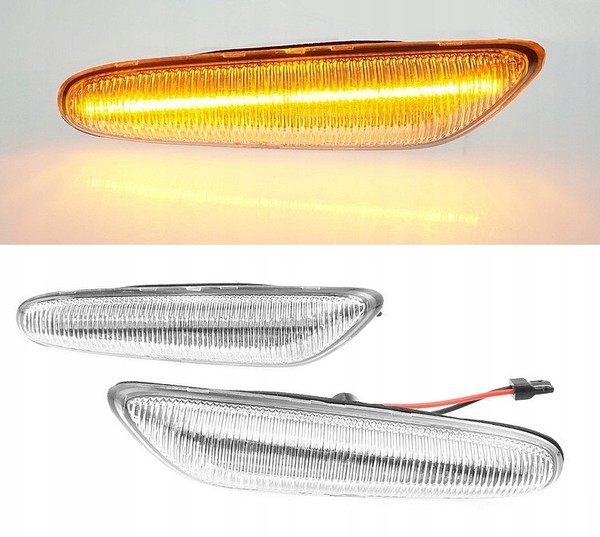 2x LED-Blinker BMW* Serie 1 E81 E82, 3 E46 E90 E91 E92, 5 E60 E61, X1 E84 X3 E83 – Klar – Paar