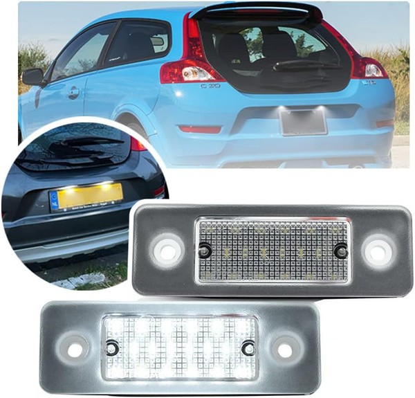 2 luci targa a LED VOLVO C30 dal 2008 al 2013 - targa a LED
