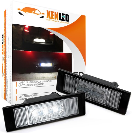 2x Éclairages plaque LED BMW E81 E87 F20 E63 E64 F12 E85 E86 E89 / Mini / Fiat - Plaque d'immatriculation LED