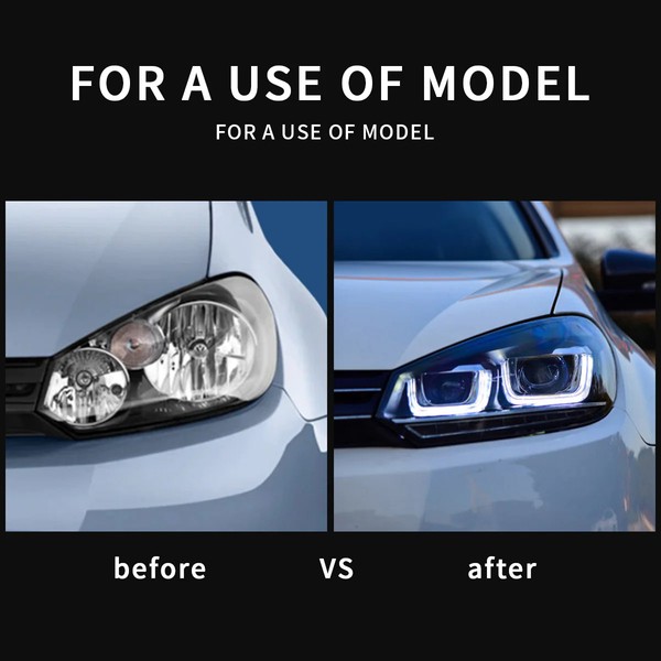 2x PHARES Avant LED VW* GOLF VI - Full LED Défilant