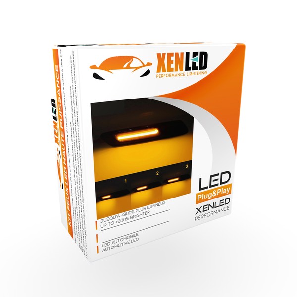 Répétiteurs latéraux LED défilant BMW* Série E81 E82 E87 E88 E90 E91 E92 E93 E60 E61 - Noir + Lentille fumée