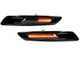 Répétiteurs latéraux LED défilant BMW* Série E81 E82 E87 E88 E90 E91 E92 E93 E60 E61 - Noir + Lentille fumée