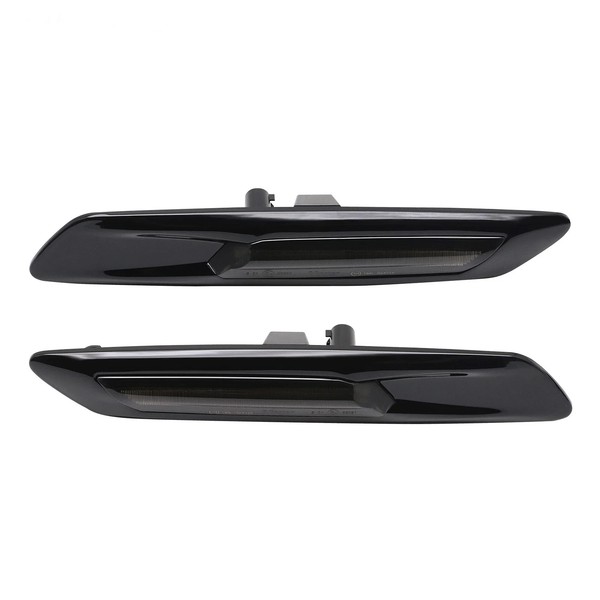 Répétiteurs latéraux LED défilant BMW* Série E81 E82 E87 E88 E90 E91 E92 E93 E60 E61 - Noir + Lentille fumée