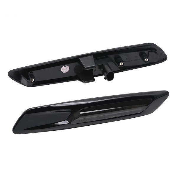 Répétiteurs latéraux LED défilant BMW* Série E81 E82 E87 E88 E90 E91 E92 E93 E60 E61 - Noir + Lentille fumée