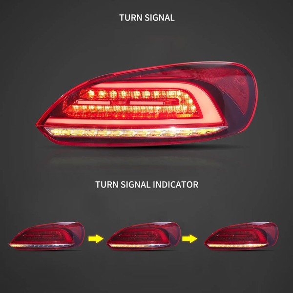 Feux arrière Dynamiques LED VW* Scirocco 2009 à 2014 Type Facelift - Droite et Gauche - Plug&play