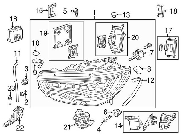 Module pilote éclairage phare 4H0907472E & 4H0907472D - compatible avec Audi** A6, A7, A8 2012 – 2018