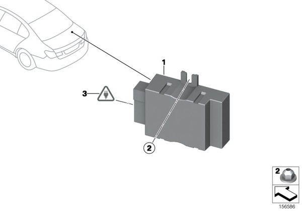 Dispositif de contrôle 16147358144 compatible avec BMW* pompe à carburant - Type origine