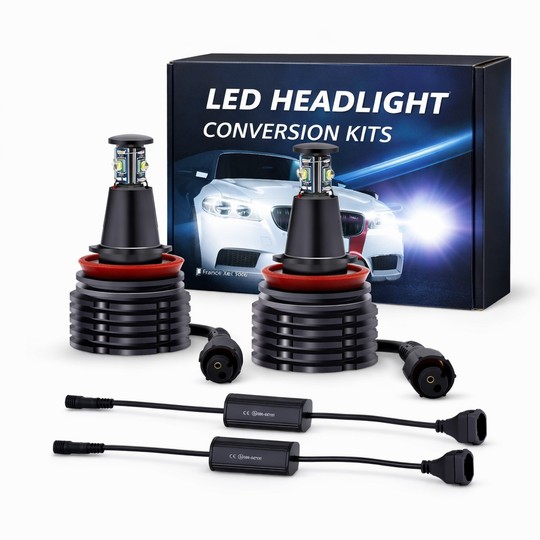2x Ampoules LED Angel Eyes H8 40W 360° pour BMW* E70 / E71 / E60 / E61 / E63(07-) / E64(07-) / E90LCI / E92 / E93  - Garantie 3 