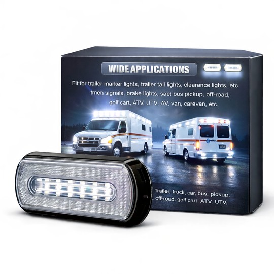 Xenled Halo Ring LED Marker Light – Dual Function White Flash Warning & White Position Light – ECE R148 Approved