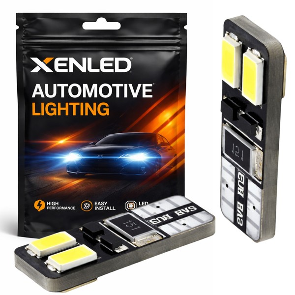 2 x 4 LED SMD CANBUS PÆRER - T10 W5W 12V - høj intensitet uden fejl på instrumentbrættet