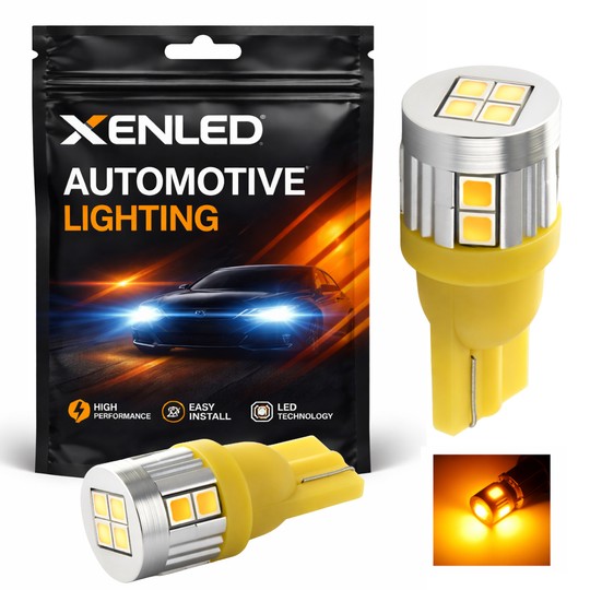 6 LED SG bulb - W5W - Orange - T10 - LED Flashing - high power 12V Flash