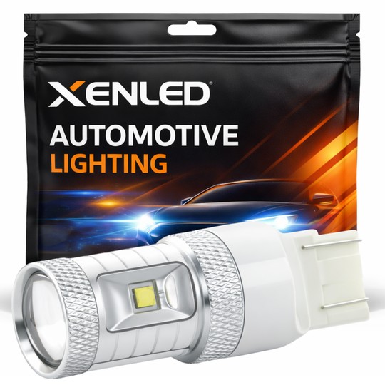 6 LED CREE 30W bulb - W21/5W - High-end 12V Double intensity White