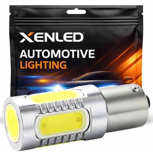 5 LED COB bulb - P21W - White - 12V LED signaling bulb