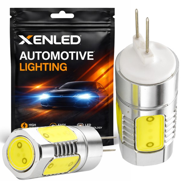 2x 4 LED COB pærer - HP24 - 6000K 12V signalpære - Hvid