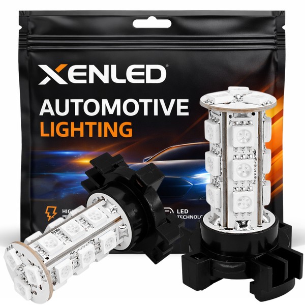 2 x Ampoules 18 LED SMD Blanc - PY24W - 12V - Eclairage de feux de jour