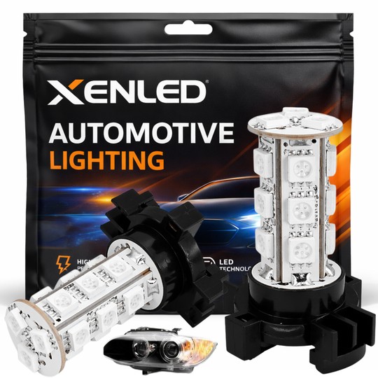 2 x 18 LED SMD Orange bulbs - PY24W - Turn signal bulb
