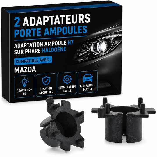 2 adapters door Mazda bulbs