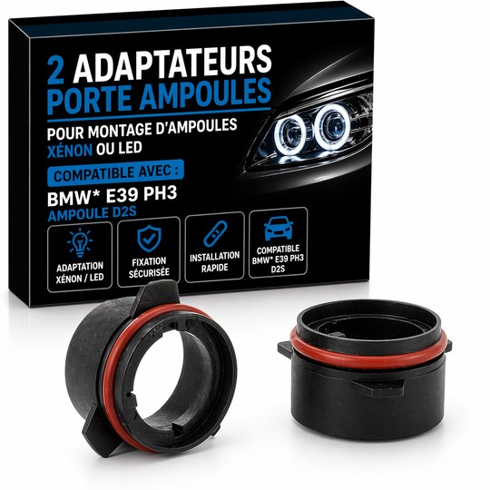 2 adapters door Bulbs BMW* e39 ph3 - D2S bulb