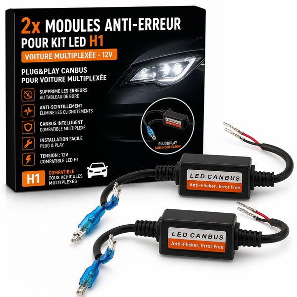 2x Anti-Fehler-Module für H1-LED-Kit – Multiplex-Auto – 12 V