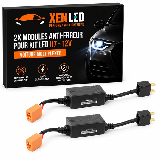 2x Módulos anti-error para kit LED H7 - Coche multiplexado