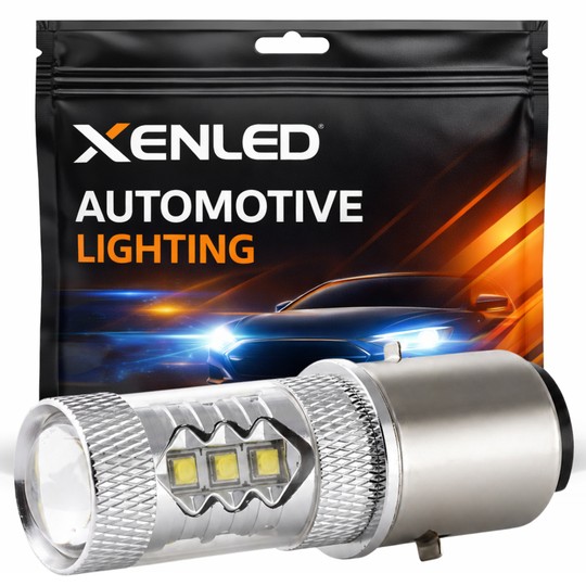 16 LED CREE 80W bulb - BA20D - High-end dual intensity - Pure White