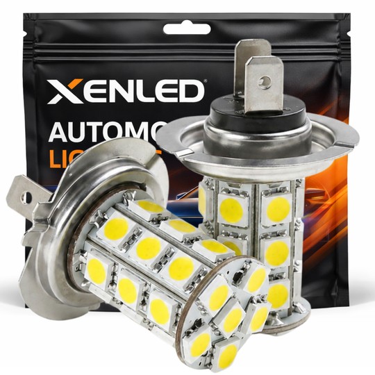 2 x H7 LED SMD 27 LED pærer - Signallampe - 12V