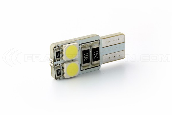 2 x 4 LED SMD CANBUS PÆRER - T10 W5W 12V - høj intensitet uden fejl på instrumentbrættet