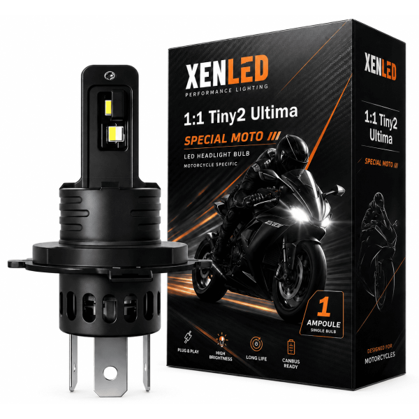 Kit ampoule H4 LED pour MH 900 E  (V3) - DUCATI - Plug&Play 1:1 +480% - Sans erreur - XENLED