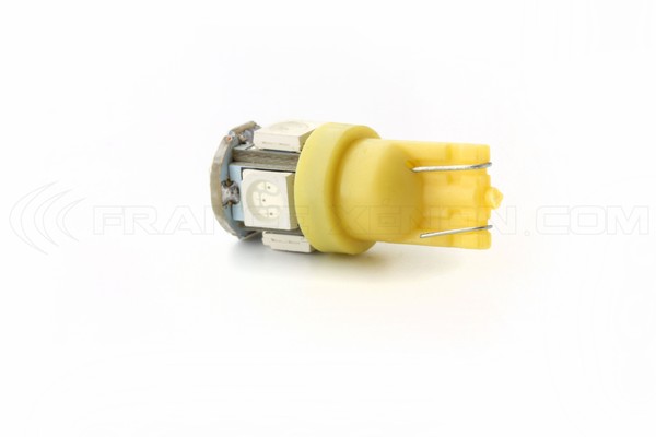 2 x AMPOULES 5 LEDS ORANGE - LED SMD - 5 led- T10 W5W
