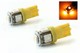 2 x AMPOULES 5 LEDS ORANGE - LED SMD - 5 led- T10 W5W