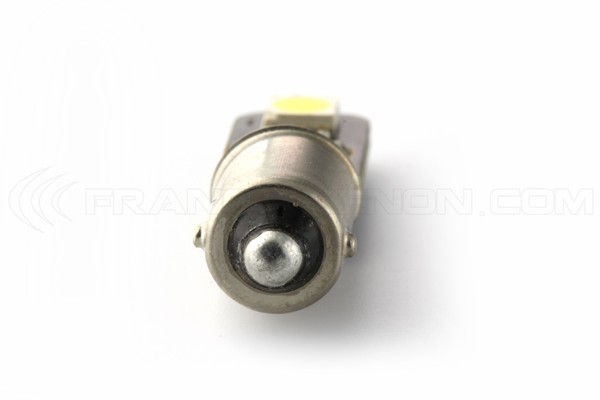 2 x 2 LED SMD CANBUS PÆRER - BA9S 12V T4W - Hvid