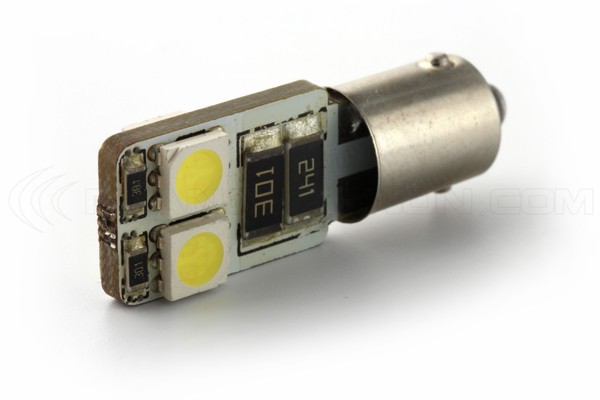 2 x 4 LED SMD CANBUS PÆRER - T4W BA9S - 12V Hvid