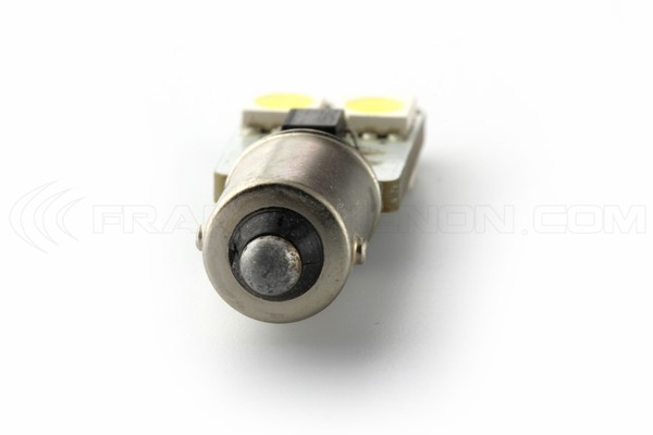 2 x 4 LED SMD CANBUS PÆRER - T4W BA9S - 12V Hvid