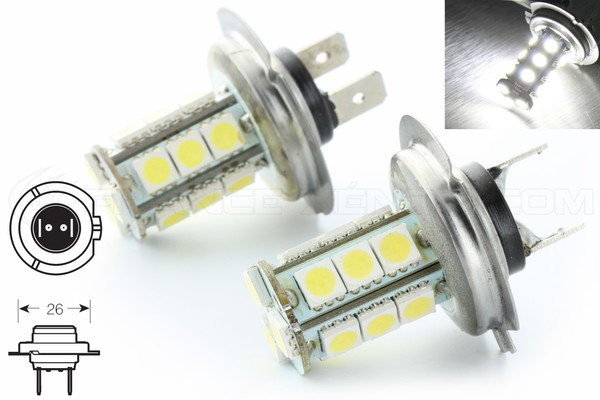 2 x Ampoules H7 LED SMD 21 LED