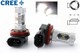 2 x 6 LED CREE 30W pærer - H8 - Top of the range 12V høj effekt - Hvid
