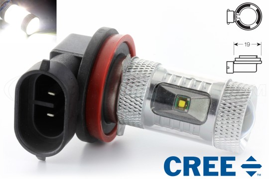 6 LED CREE 30W bulb - H11 - High-end 12V - White