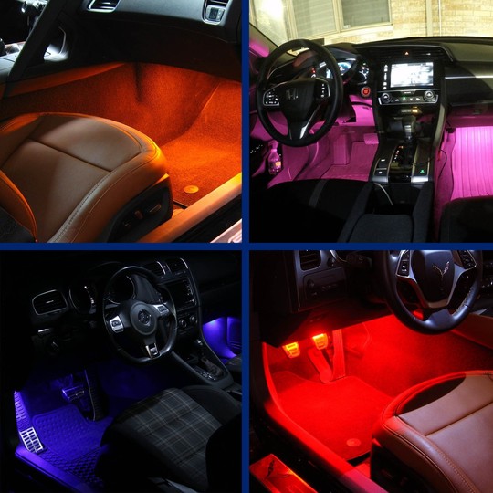 2x LEDs éclairage des pédaliers et pieds compatibles avec BMW X3 (E83)