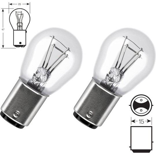 2 x Glühbirnen p21 / 4W-Standard 12V