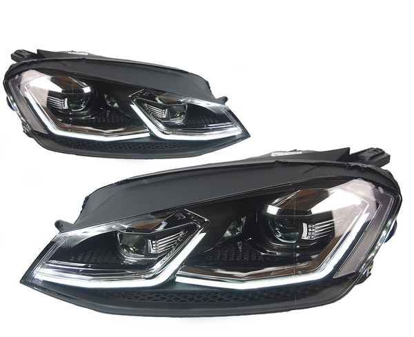2x Feux avant GOLF 7 Facelift MK2 Full LED pour Phase 2