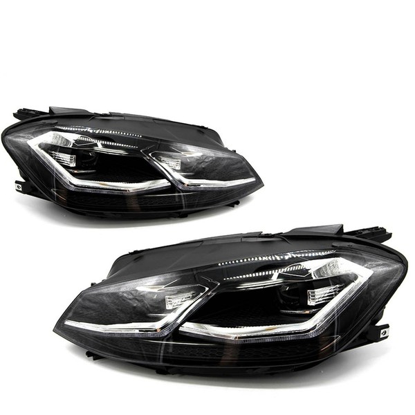 2x Feux avant GOLF 7 Facelift MK2 Quadri-LED pour Phase 2