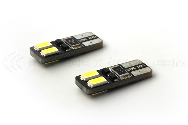 2 x AMPOULES 4 LEDS SMD CANBUS - T10 W5W