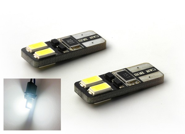 2 x AMPOULES 4 LEDS SMD CANBUS - T10 W5W