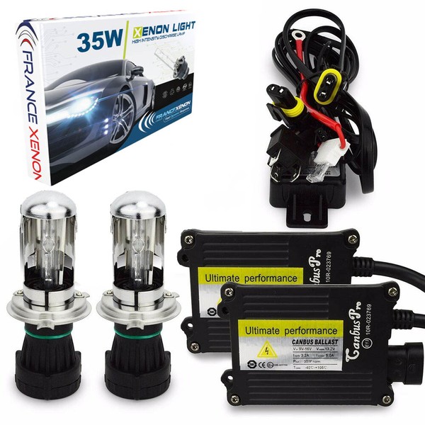 H4-3 bi-xénon - 3000K Jaune - Slim Ballast  - voiture