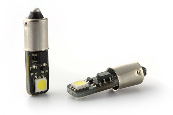 2 x AMPOULES 2 LEDS SMD CANBUS - BA9S