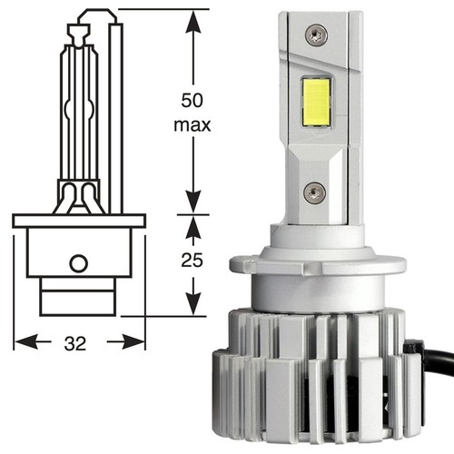D2S - lâmpadas LED D2R