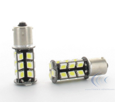 ampoule led 12V 27 LED SMD LED anti erreur france xenon