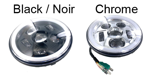 Ronde koplamp van 7 inch